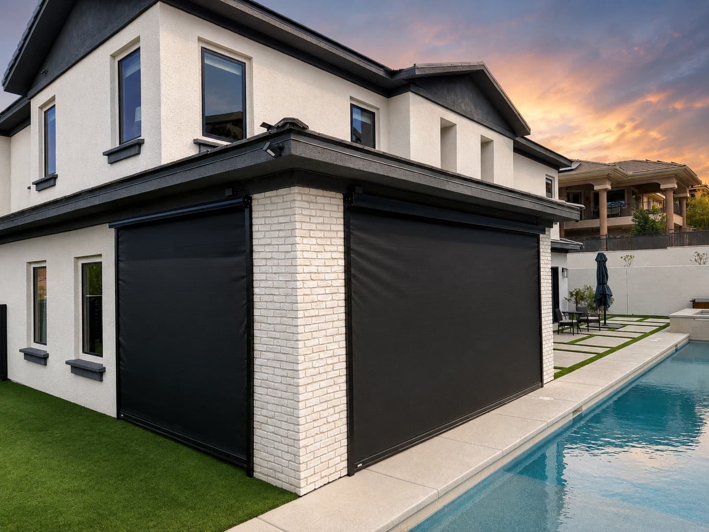 Exterior shade installation by SunScape Shades & Shutters in Southern Utah (1)
