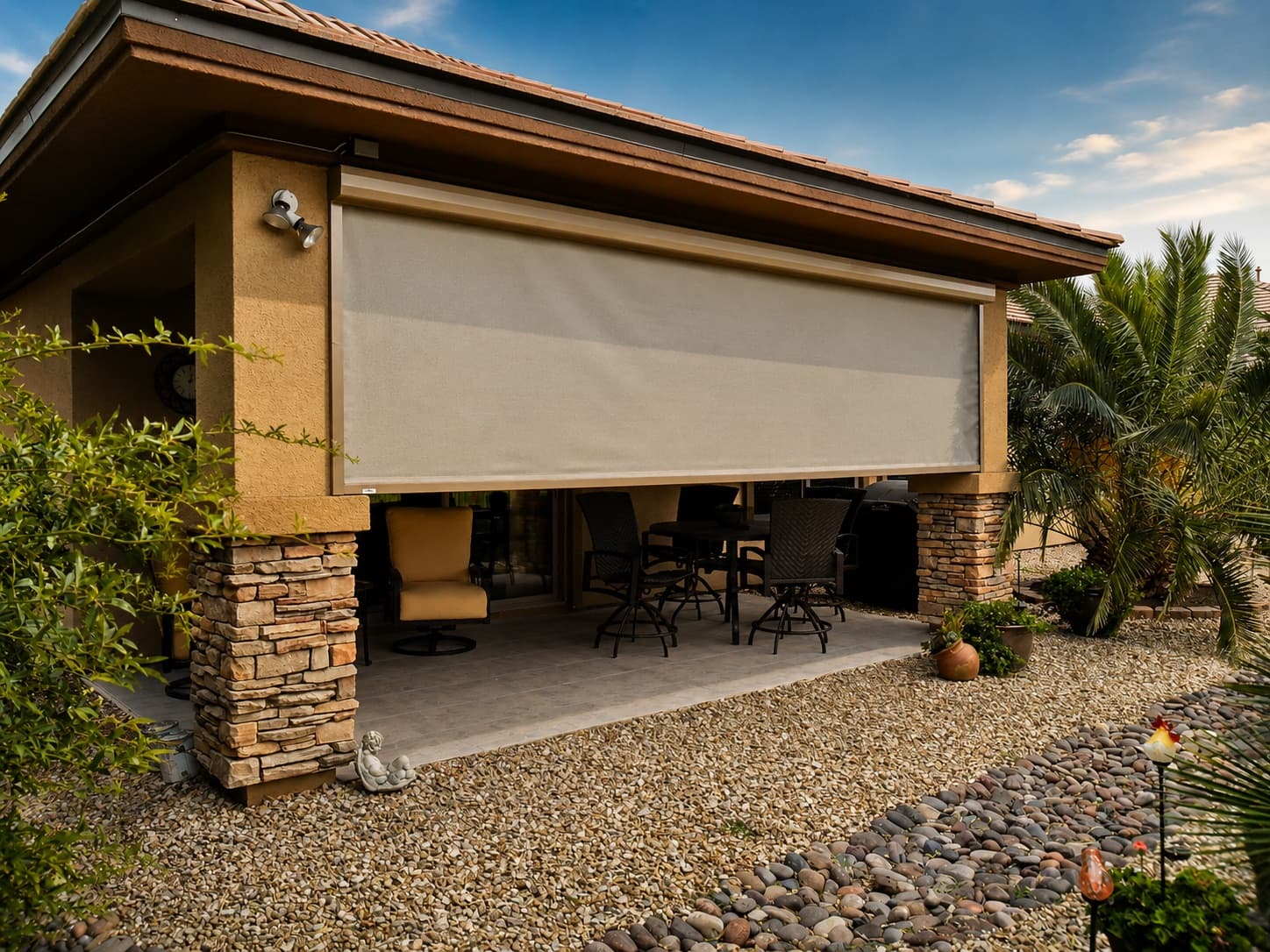 Exterior shade installation by SunScape Shades & Shutters in Southern Utah (12)