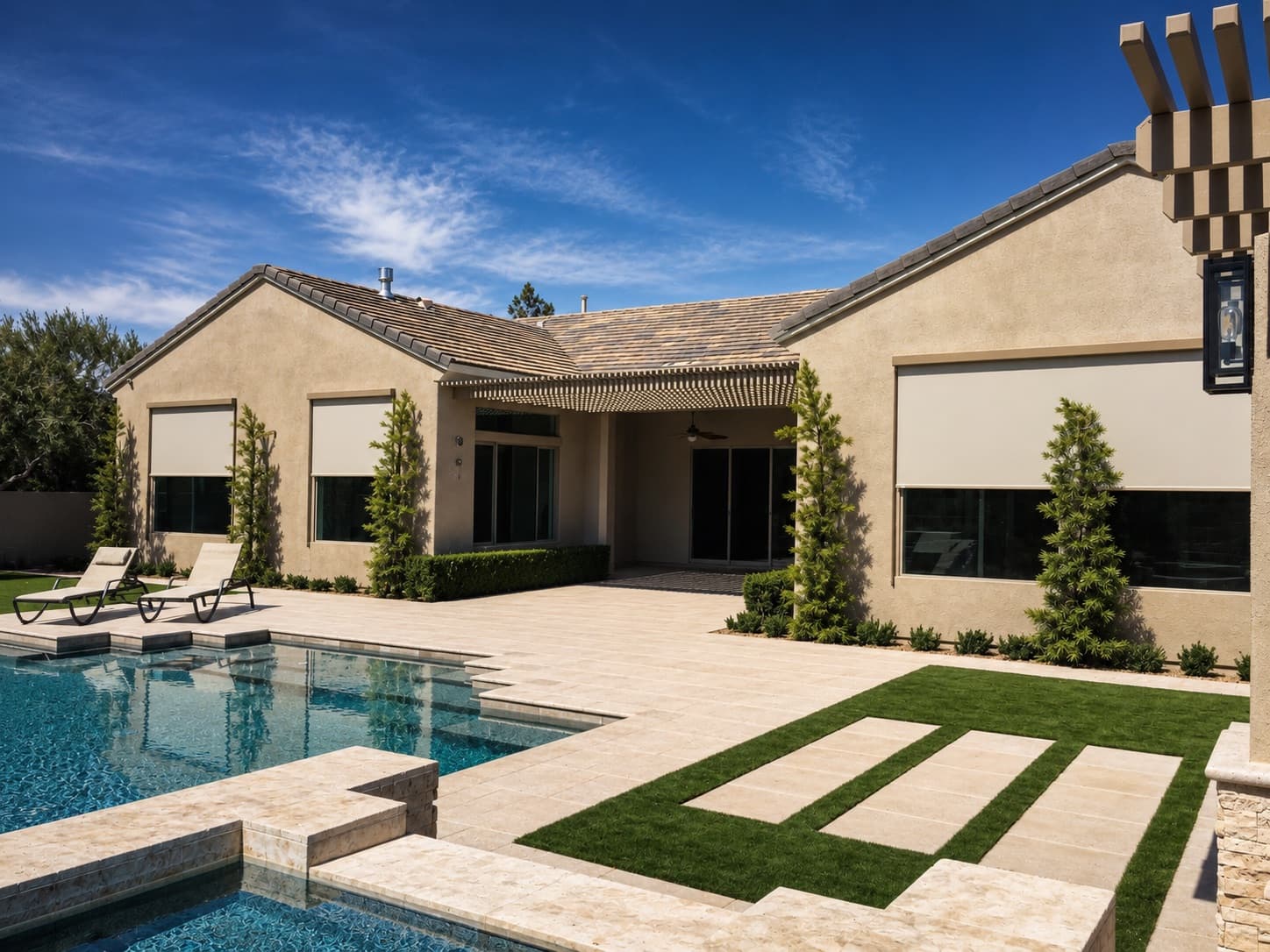 Exterior shade installation by SunScape Shades & Shutters in Southern Utah (3)