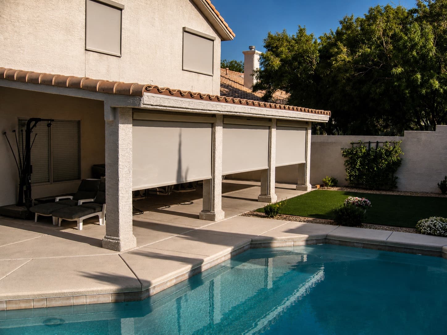 Exterior shade installation by SunScape Shades & Shutters in Southern Utah (4)